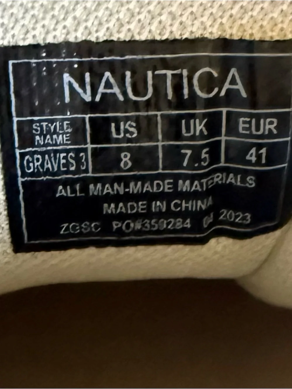 NWT Nautica Graves 3 Men’s Size 8 White Low-Top Sneakers